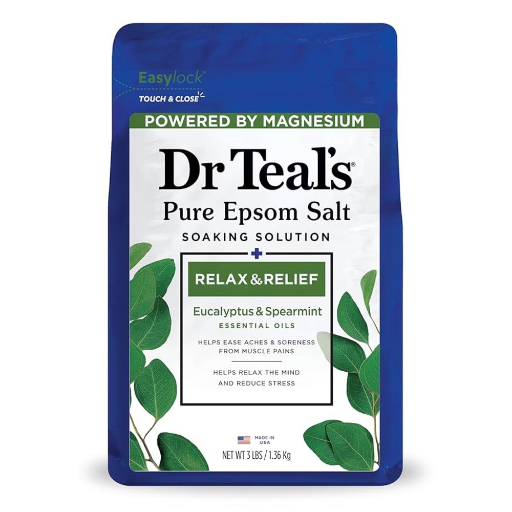 NEW DR TEAL'S Eucalyptus & Spearmint Set - Epsom Salt, Body Oil, Foaming Bath